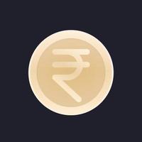 indiska rupier mynt vektor ikon