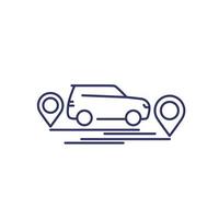 Carsharing, Autovermietung Service Line Icon vektor