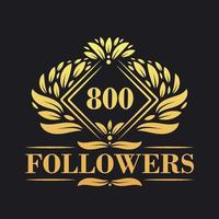 800 Anhänger Feier Design. luxuriös 800 Anhänger Logo zum Sozial Medien Anhänger vektor