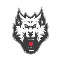 Kopf Wolf Logo Design Vektor