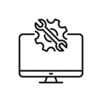 editierbar Symbol von Laptop aufstellen, Vektor Illustration isoliert auf Weiß Hintergrund. mit zum Präsentation, Webseite oder Handy, Mobiltelefon App
