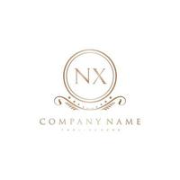 nx Brief Initiale mit königlich Luxus Logo Vorlage vektor