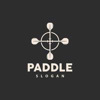 paddla logotyp, båt paddla vektor, korsade paddla ikon, illustration symbol enkel design vektor