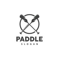 paddla logotyp, båt paddla vektor, korsade paddla ikon, illustration symbol enkel design vektor