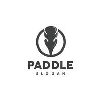 paddla logotyp, båt paddla vektor, korsade paddla ikon, illustration symbol enkel design vektor