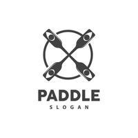 paddla logotyp, båt paddla vektor, korsade paddla ikon, illustration symbol enkel design vektor