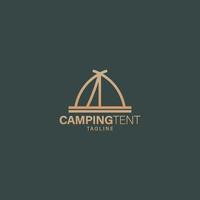 Camping Zelt draussen Marke Identität Logo vektor