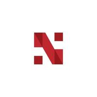 n logotyp brev alfabet design vektor