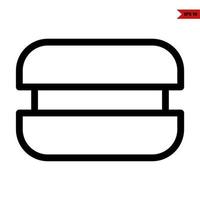 hamburgare linje ikon vektor