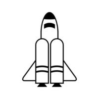 Rakete Symbol Vektor. Raum Kunst Illustration unterzeichnen. Shuttle Symbol oder Logo. vektor