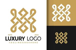 Luxus Brief h Logo Vektor Symbol Illustration