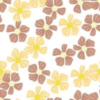 abstrakt Blumen- nahtlos Muster im einfach Stil. Kamille Blume endlos Hintergrund. vektor