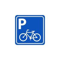 varning tecken märka cykel, Nej cykel, parkering område cykel, vektor grafisk