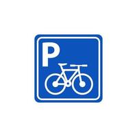 varning tecken märka cykel, Nej cykel, parkering område cykel, vektor grafisk