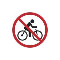 Warnung Zeichen Etikette Fahrrad, Nein Fahrrad, Parkplatz Bereich Fahrrad, Vektor Grafik