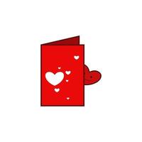 Herz, Brief mit Liebe, Valentinstag s Tag Vektor Symbol
