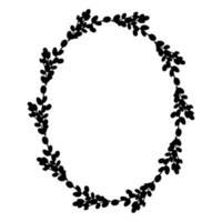 willow easter krans. bort krans av willow grenar. vektorillustration isolerad på en vit bakgrund. design för påsk, bröllop, vårdekor vektor