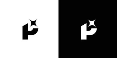 einzigartig und modern p Funke Logo Design 5 vektor
