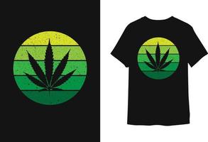 natürlich Gras Blatt T-Shirt Design. vektor