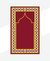 islamic bön röd matta design. vektor