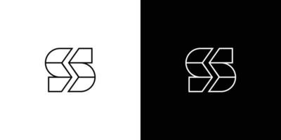 modernes und einzigartiges logo-design mit den initialen des buchstabens vektor