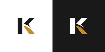 einfach und modern k Logo Design vektor
