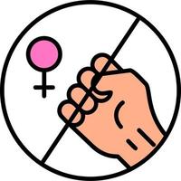 halt Gewalt gegen Frauen Vektor Symbol