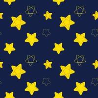 gul stjärnor på Marin bakgrund vektor