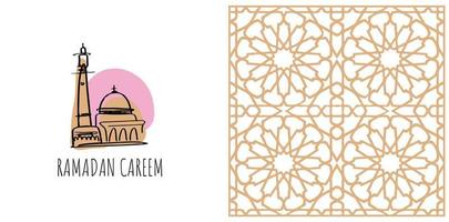Ramadan karem. islamisch Gruß Karte Vorlage islamisch Ornament vektor