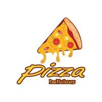 Pizza Logo Design Vorlage Illustration Vektor