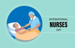 12 Maj. internationell sjuksköterskor dag hälsning begrepp, design, affisch, omslag vektor