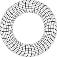 Torus toroid geometrisch gestalten im gestalten Krapfen vektor