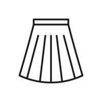 redigerbar ikon av kjol, vektor illustration isolerat på vit bakgrund. använder sig av för presentation, hemsida eller mobil app
