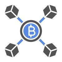 Blockchain Vektor Symbol Stil