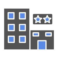 2 Star Hotel Vektor Symbol Stil