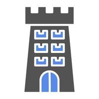 Schloss Turm Vektor Symbol Stil