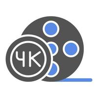 4k Film Vektor Symbol Stil