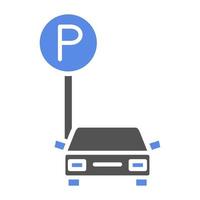 Auto Park Vektor Symbol Stil