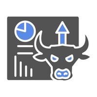 Stier Markt Vektor Symbol Stil