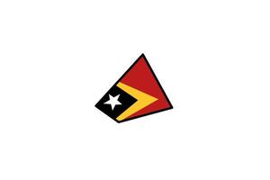 Osten Timor Flagge Symbol, Illustration von National Flagge Design mit Eleganz Konzept vektor