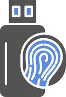 USB biometrisch Vektor Symbol Stil