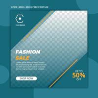 kreativa mode försäljning sociala medier post mall design banner. bra för online-marknadsföringsvektor vektor