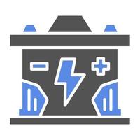 groß Batterie Vektor Symbol Stil