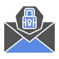 Email Sicherheit Vektor Symbol Stil