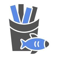 Fisch und Chips Vektor Symbol Stil