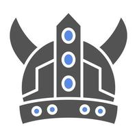 Wikinger Helm Vektor Symbol Stil