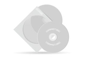 realistisch leer Weiß kompakt Rabatt mit Startseite spotten oben Vorlage. 3d kompakt Rabatt CD isoliert auf Weiß vektor