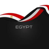 egypten flagga band. flagga baner vektor illustration mallar