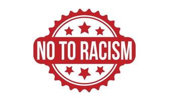 Nein zu Rassismus Gummi Grunge Briefmarke Siegel Vektor Illustration