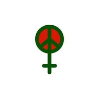 Frau Symbol, Feminismus Farbe Vektor Symbol